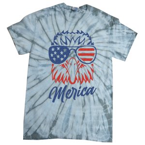 Merica Eagle Mullet 4th of July Wo American Flag USA Tie-Dye T-Shirt