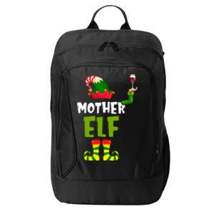 Mother Elf Matching Christmas Gift Wine Lover Gift Funny Gift City Backpack