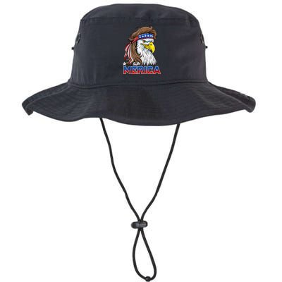 Merica Eagle Mullet 4th Of July Men Women American Flag USA Legacy Cool Fit Booney Bucket Hat