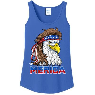 Merica Eagle Mullet 4th Of July Men Women American Flag USA Ladies Essential Tank