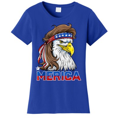 Merica Eagle Mullet 4th Of July Men Women American Flag USA Women's T-Shirt