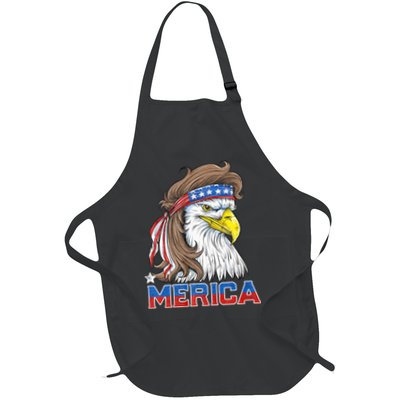 Merica Eagle Mullet 4th Of July American Flag Usa Apron