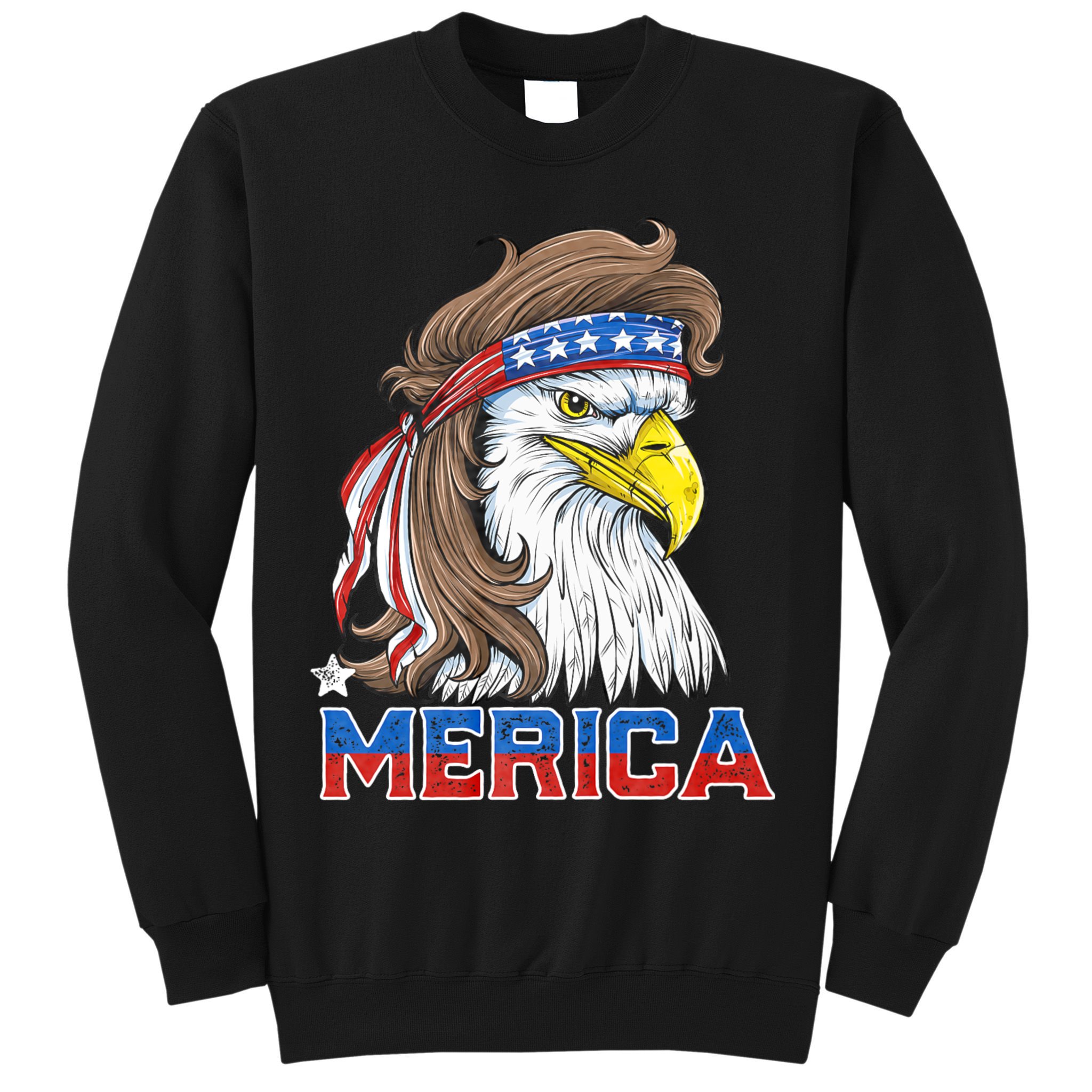 Merica Eagle Mullet 4th Of July American Flag Usa Sweatshirt
