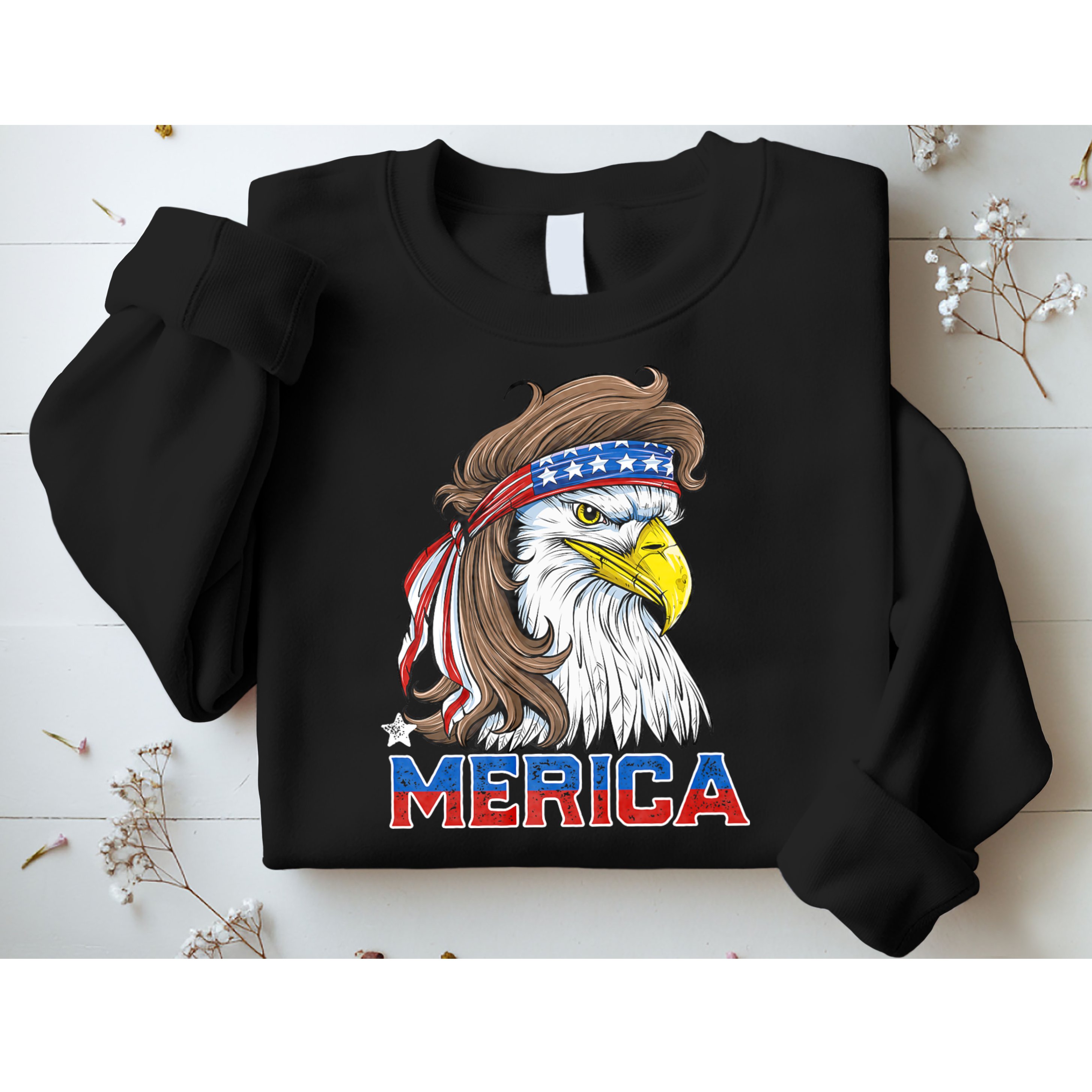 Merica Eagle Mullet 4th Of July American Flag Usa Sweatshirt