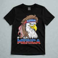 Merica Eagle Mullet 4th Of July American Flag Usa T-Shirt