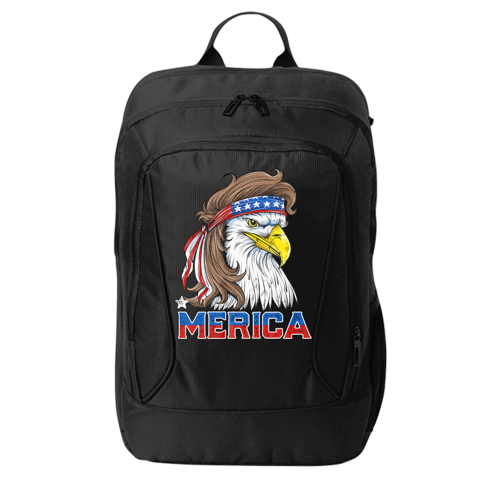 Merica Eagle Mullet 4th Of July American Flag Usa City Backpack