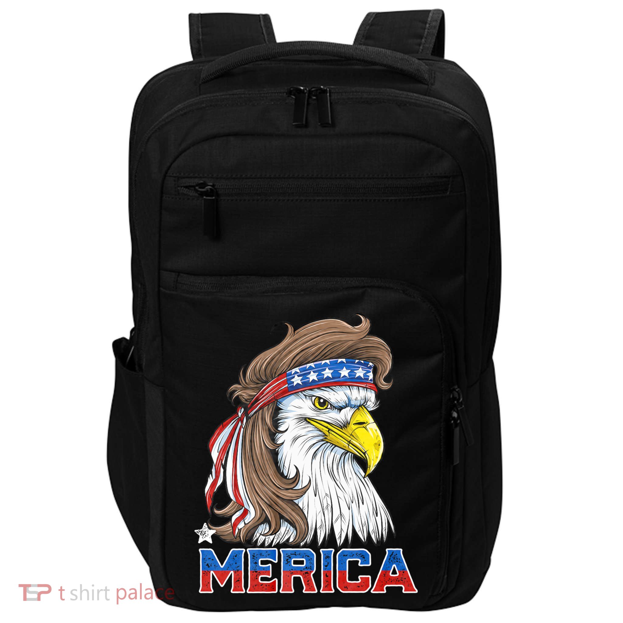 Merica Eagle Mullet 4th Of July American Flag Usa Impact Tech Backpack