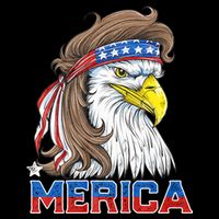 Merica Eagle Mullet 4th Of July American Flag Usa Drawstring Bag