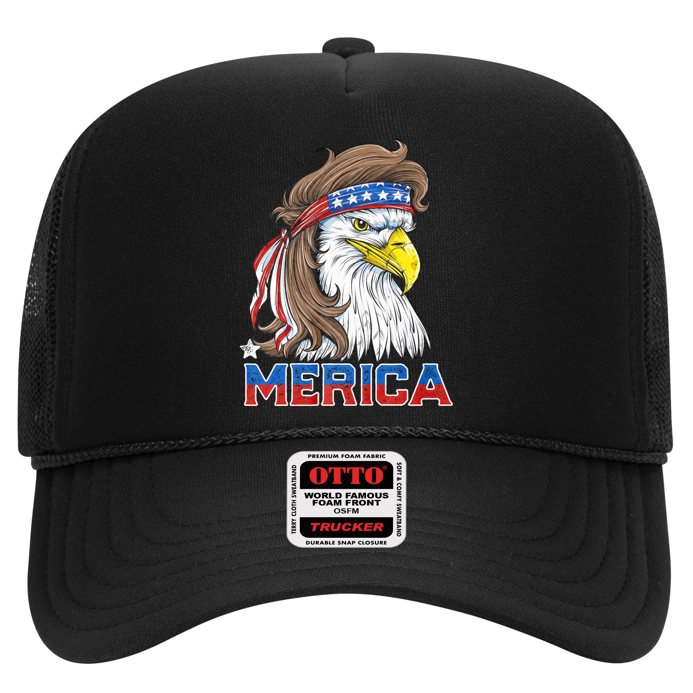 Merica Eagle Mullet 4th Of July American Flag Usa Hat