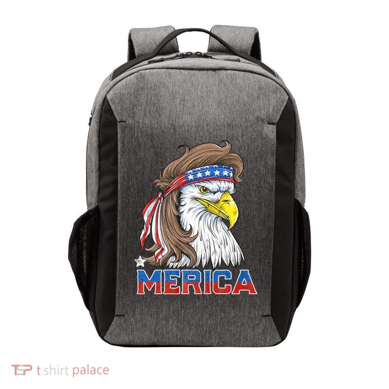 Merica Eagle Mullet 4th Of July American Flag Usa Vector Backpack