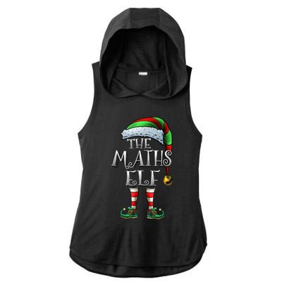 Maths Elf Matching Family Mathmatics Christmas Elf Ladies PosiCharge Tri-Blend Wicking Draft Hoodie Tank