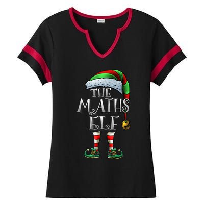 Maths Elf Matching Family Mathmatics Christmas Elf Ladies Halftime Notch Neck Tee