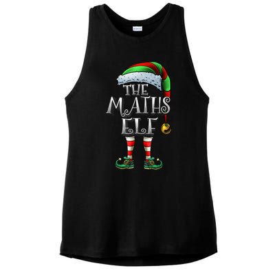 Maths Elf Matching Family Mathmatics Christmas Elf Ladies PosiCharge Tri-Blend Wicking Tank