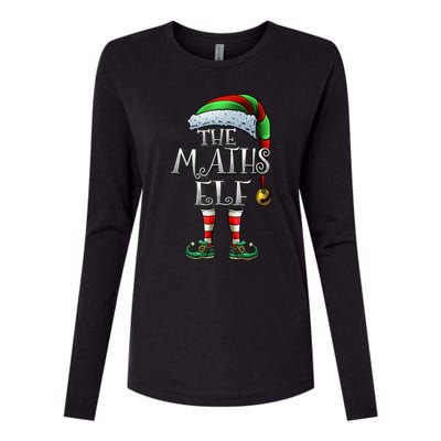 Maths Elf Matching Family Mathmatics Christmas Elf Womens Cotton Relaxed Long Sleeve T-Shirt