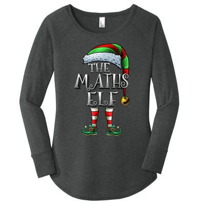 Maths Elf Matching Family Mathmatics Christmas Elf Women's Perfect Tri Tunic Long Sleeve Shirt