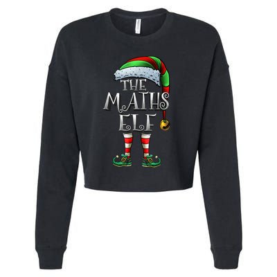 Maths Elf Matching Family Mathmatics Christmas Elf Cropped Pullover Crew