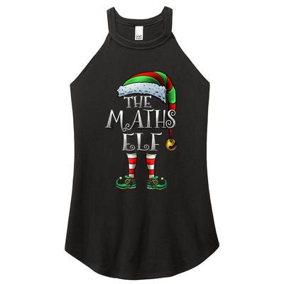 Maths Elf Matching Family Mathmatics Christmas Elf Women's Perfect Tri Rocker Tank