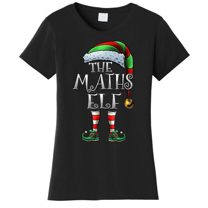 Maths Elf Matching Family Mathmatics Christmas Elf Women's T-Shirt