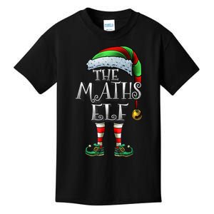 Maths Elf Matching Family Mathmatics Christmas Elf Kids T-Shirt