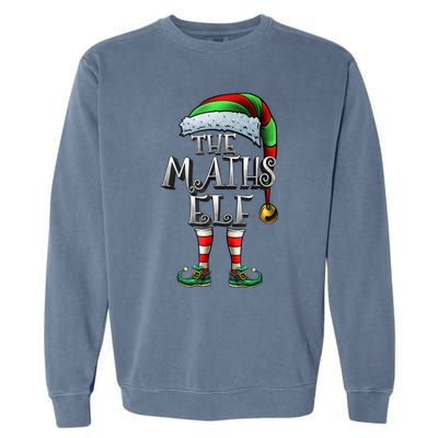 Maths Elf Matching Family Mathmatics Christmas Elf Garment-Dyed Sweatshirt