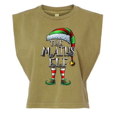 Maths Elf Matching Family Mathmatics Christmas Elf Garment-Dyed Women's Muscle Tee