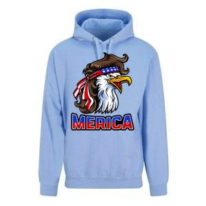 Merica Eagle Mullet 4th Of July American Flag Unisex Surf Hoodie