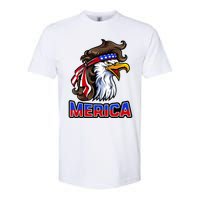 Merica Eagle Mullet 4th Of July American Flag Softstyle CVC T-Shirt