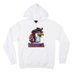 Merica Eagle Mullet 4th Of July American Flag Hoodie