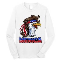 Merica Eagle Mullet 4th Of July American Flag Long Sleeve Shirt