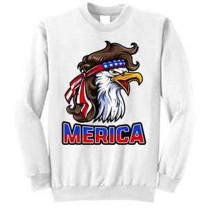 Merica Eagle Mullet 4th Of July American Flag Sweatshirt