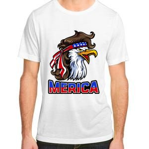 Merica Eagle Mullet 4th Of July American Flag Adult ChromaSoft Performance T-Shirt