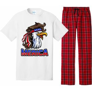 Merica Eagle Mullet 4th Of July American Flag Pajama Set