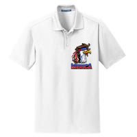 Merica Eagle Mullet 4th Of July American Flag Dry Zone Grid Polo