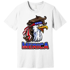 Merica Eagle Mullet 4th Of July American Flag Premium T-Shirt