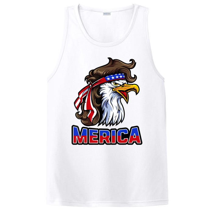 Merica Eagle Mullet 4th Of July American Flag PosiCharge Competitor Tank