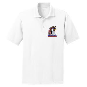 Merica Eagle Mullet 4th Of July American Flag PosiCharge RacerMesh Polo