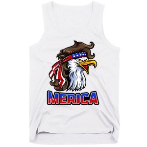 Merica Eagle Mullet 4th Of July American Flag Tank Top