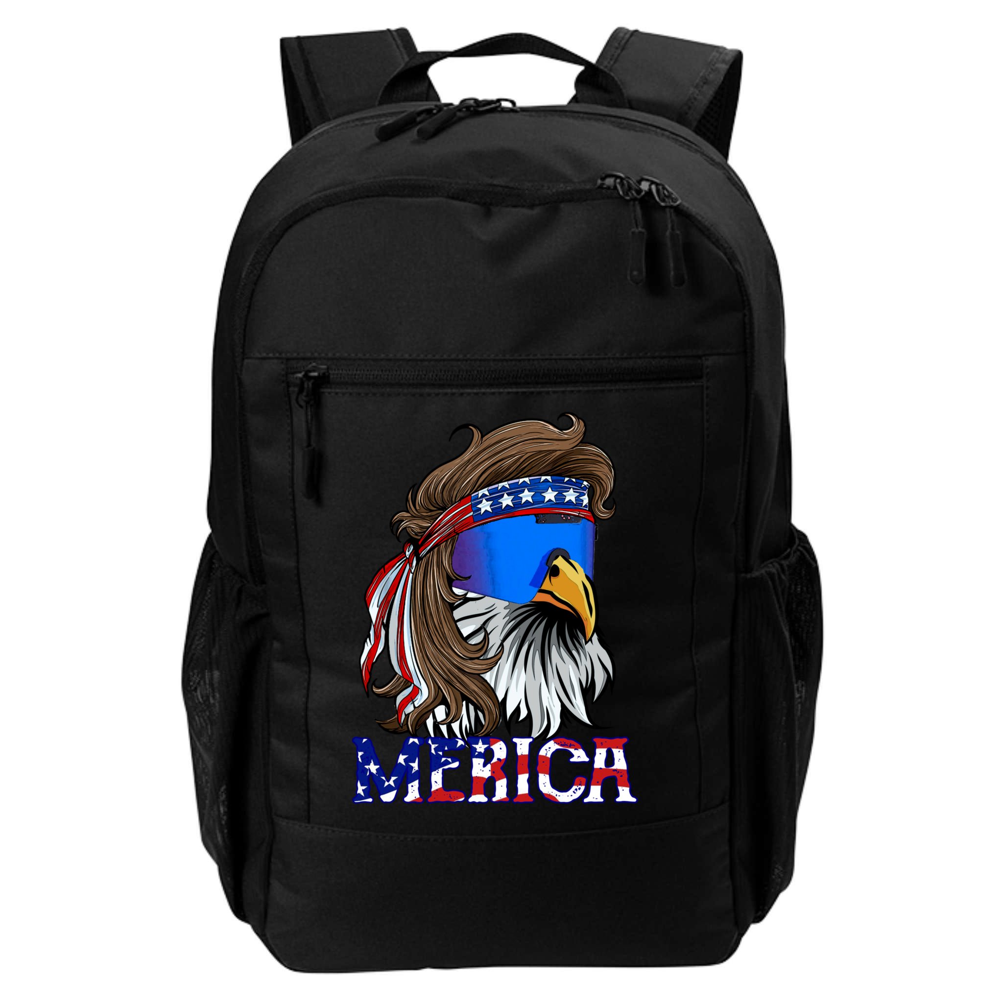 Merica Eagle Mullet Shirt American Flag USA Men 4th Of July Backpack