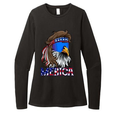 Merica Eagle Mullet Shirt American Flag USA Men 4th Of July Womens CVC Long Sleeve Shirt