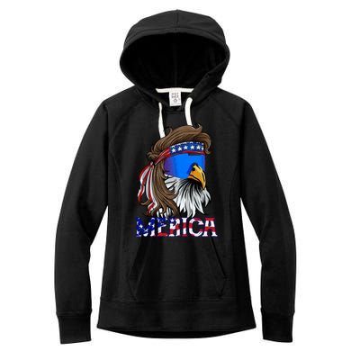 Merica Eagle Mullet Shirt American Flag USA Men 4th Of July Women's Fleece Hoodie