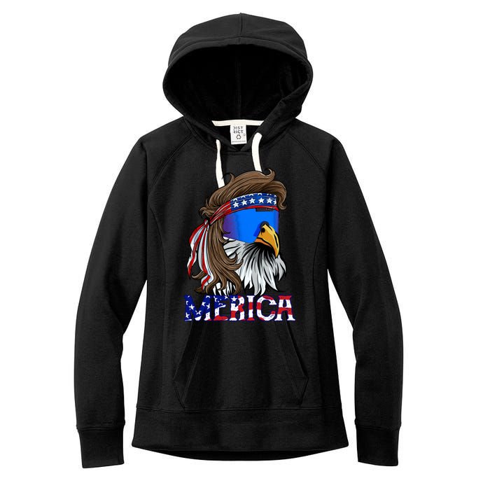 Merica Eagle Mullet Shirt American Flag USA Men 4th Of July Women's Fleece Hoodie