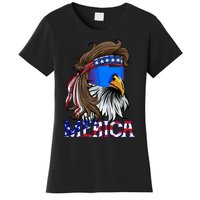 Merica Eagle Mullet Shirt American Flag USA Men 4th Of July Women's T-Shirt