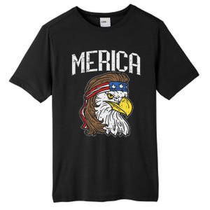 Merica Eagle Mullet 4th of July Redneck Patriot Gift Tall Fusion ChromaSoft Performance T-Shirt