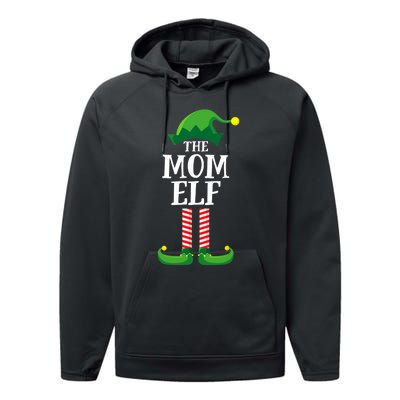 Mom Elf Matching Family Group Christmas Party Performance Fleece Hoodie