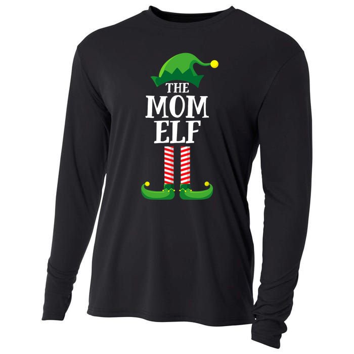 Mom Elf Matching Family Group Christmas Party Cooling Performance Long Sleeve Crew