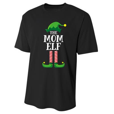 Mom Elf Matching Family Group Christmas Party Performance Sprint T-Shirt