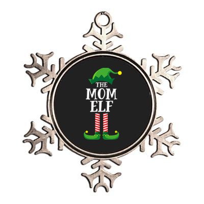 Mom Elf Matching Family Group Christmas Party Metallic Star Ornament