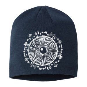 Mushroom Eye Mycology Foraging Magic Spore Print Graphic Sustainable Beanie