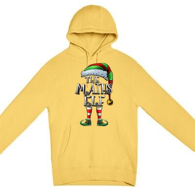 Maths Elf Matching Family Mathmatics Christmas Elf Premium Pullover Hoodie