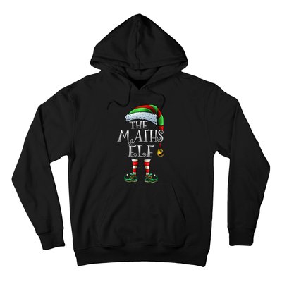 Maths Elf Matching Family Mathmatics Christmas Elf Hoodie